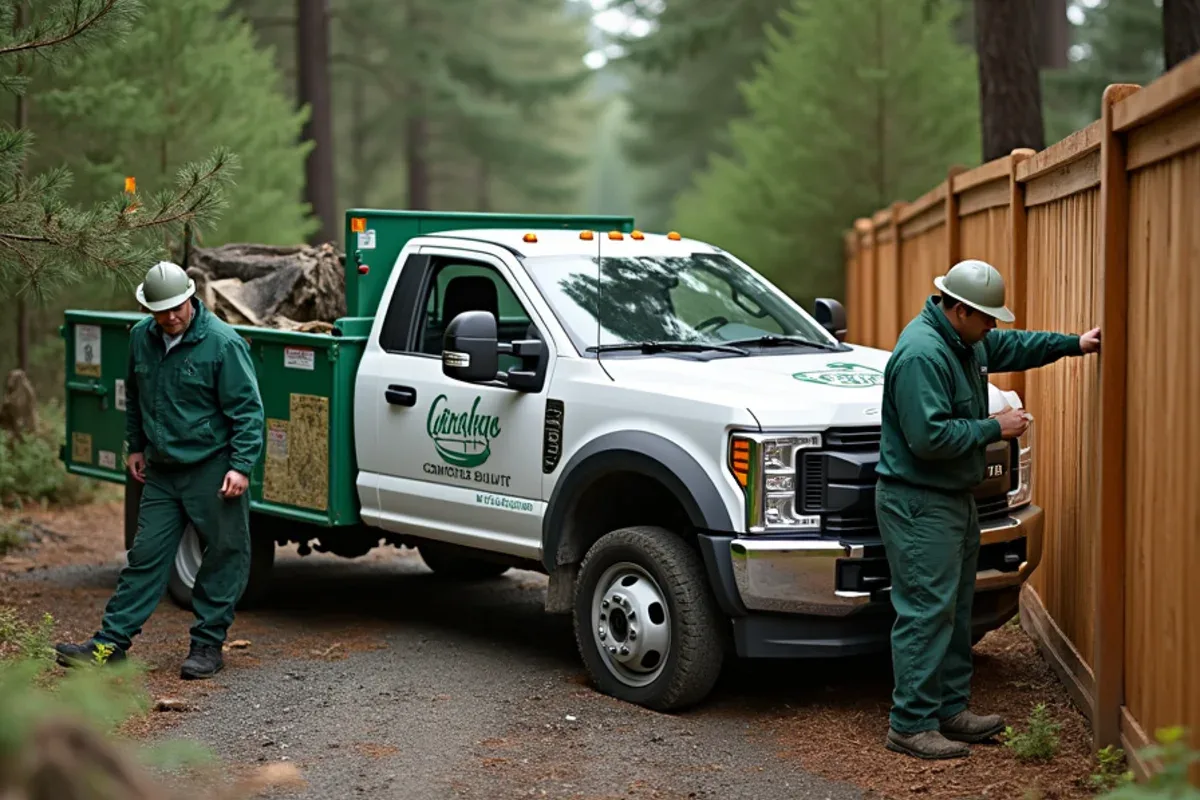 Photographing fence damage for an insurance claim in Lakewood, WA