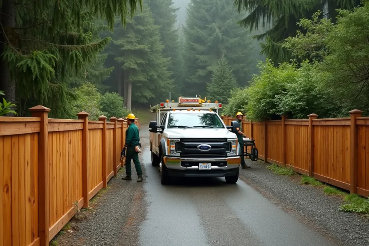 Sliding driveway gate on a sloped Lakewood, WA driveway