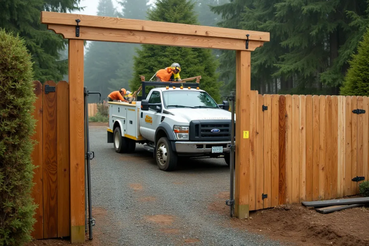 Anti-sag braced gate frame built for a Lakewood, WA fence