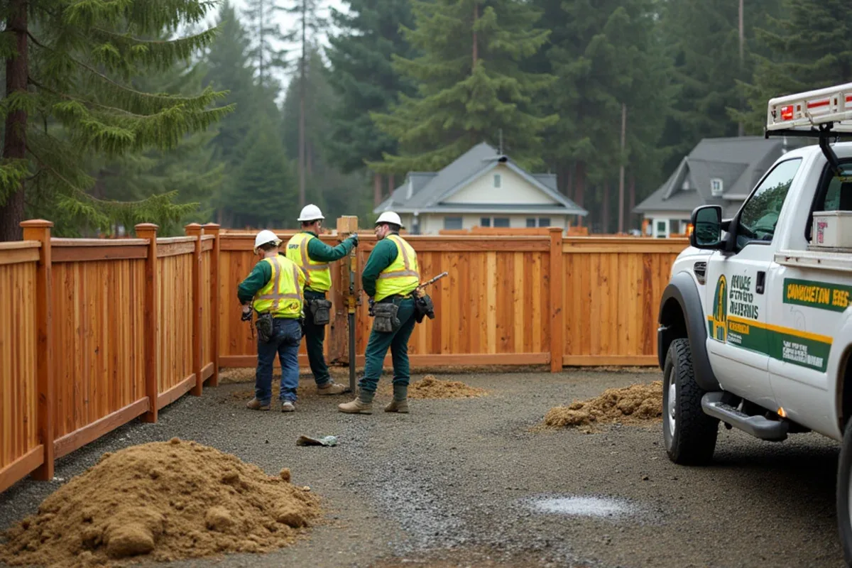 HOA-approved back-yard fence in a new single-family subdivision in Frederickson, WA