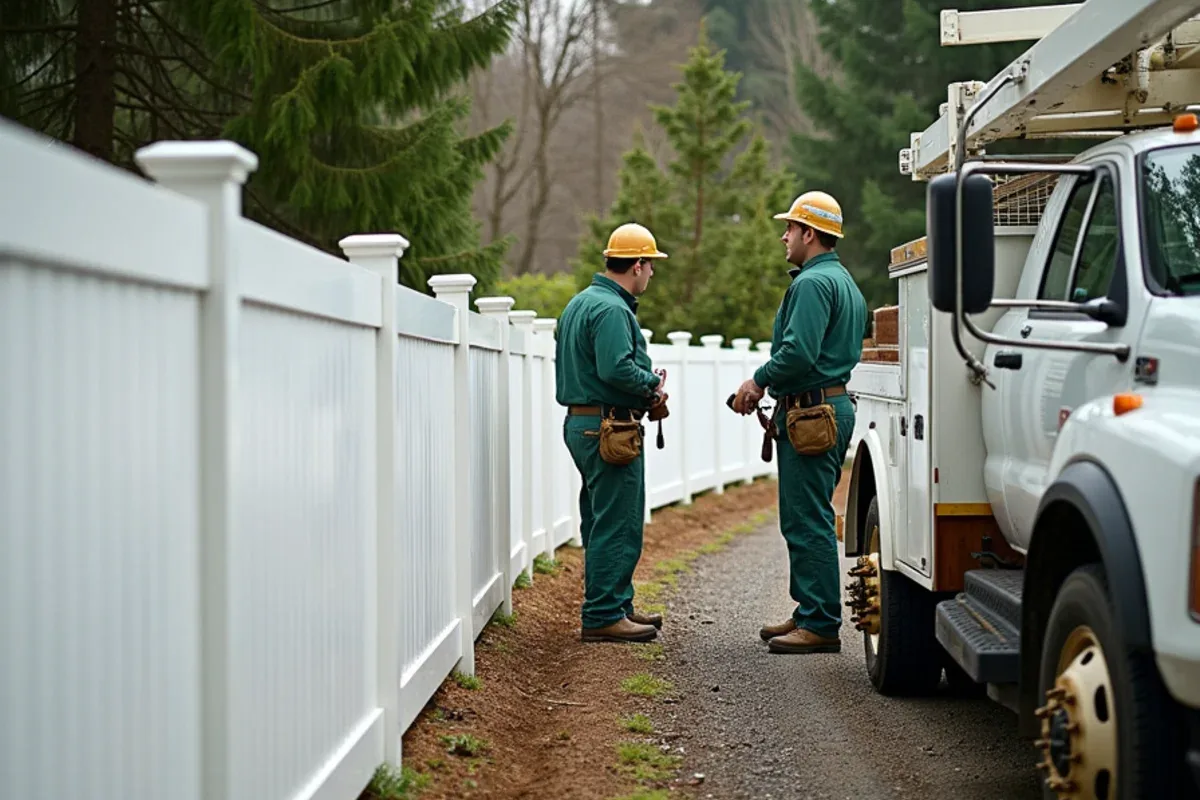 Low-maintenance vinyl fence on a rental property in Parkland, WA